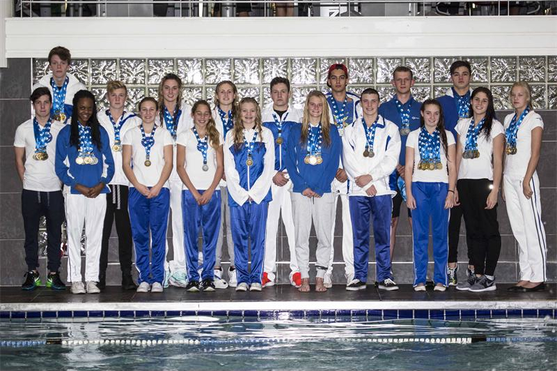 Medalists from Waterborn Swimming Club after their recent success at the SA level 3 National Championships.